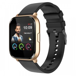 fire boltt ninja 2 max smartwatch gold black color image 