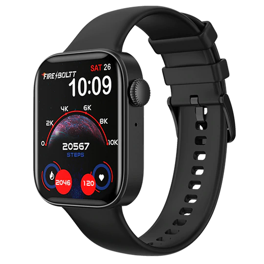 Fire Boltt Ring 2 Smartwatch Black Color Image